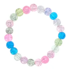 Браслет со стеклянными бусинами, 8мм, разноцветный BJBS-192-5