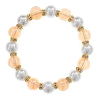 Браслет из искусственного жемчуга и стекла, 10мм BJBS-395