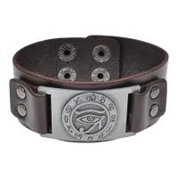 Кожаный браслет Уаджет, 22.5см, цвет коричневый BS789-01-S