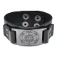 Кожаный браслет Звезда Давида, 22.5см, цвет черный BS789-05-S