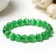 Браслет из камня Кошачий глаз, 10мм, цвет зеленый BJBS-392-04