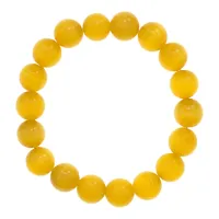 Браслет из камня Кошачий глаз, 10мм, цвет желтый BJBS-392-05