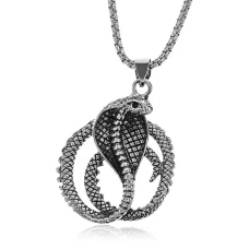 Амулет Кобра на цепочке, 4х3см AC227