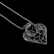 Амулет Сердце (волк, волчица и трикветр) на цепочке, 4,5х4см AC228