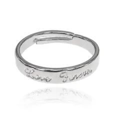 Безразмерное кольцо Love forever, 3мм KL532-02