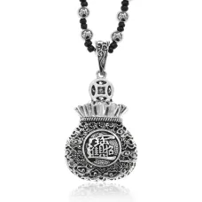 Амулет с четками Мешок богатства, 6х3см AC250