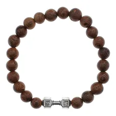 Деревянный браслет Гантель, 8мм BJBS-396