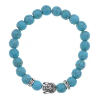 Браслет Будда, бирюза, 8мм BJBS-397