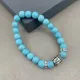 Браслет Будда, бирюза, 8мм BJBS-397