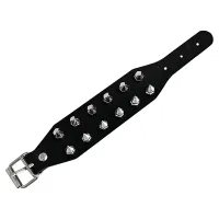 Браслет из искусственной кожи с шипами, 22,5см BS793