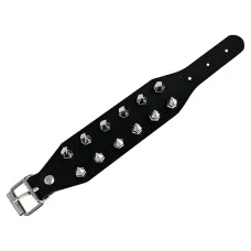 Браслет из искусственной кожи с шипами, 22,5см BS793