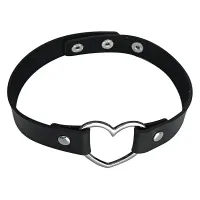 Чокер Сердце из искусственной кожи, 40см CR016