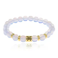 Браслет Знаки Зодиака - Рыбы с лунным камнем 8мм BSZE02-24