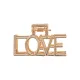 Краб для волос LOVE, 2,5х4,5х2,5см HK042