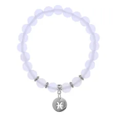 Браслет Знаки Зодиака - Рыбы с лунным камнем 8мм BSZE04-24
