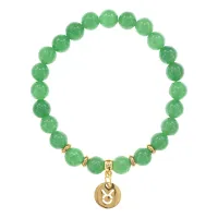 Браслет Знаки Зодиака - Телец с натуральным Нефритом 8мм