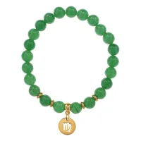 Браслет Знаки Зодиака - Дева с натуральным Нефритом 8мм