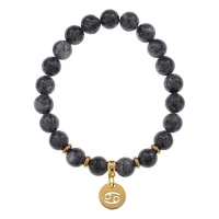 Браслет Знаки Зодиака - Рак с натуральным Лабрадором 8мм BSZE05-16