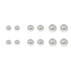 Набор из шести пар серег с искусственным жемчугом SEN012-02