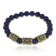 Браслет с рунами под золото Нейтрализация негатива, с нат. камнем Лазурит 8мм BSRZ030