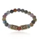 Браслет с рунами под золото Процветание и защита, с нат. камнем Яшма 8мм BSRZ044