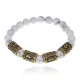 Браслет с рунами под золото Изобилие в семье, с нат. камнем Кахолонг 8мм BSRZ055