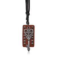 Кулон Ключ на кожаном шнурке, 6х3см BJK460