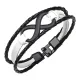 Кожаный браслет Бесконечность, 20см, цвет черно-белый BS368-02