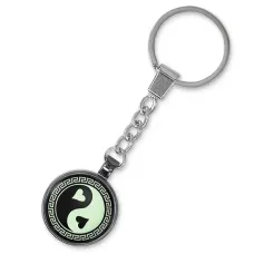 Светящийся брелок Сердечки Инь-Ян BK-ALE527