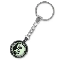 Светящийся брелок Медвежьи лапы Инь-Ян BK-ALE545