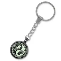 Светящийся брелок Золотые рыбки Инь-Ян BK-ALE550