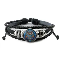 Кожаный браслет Сова BSK-1002