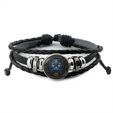 Кожаный браслет Кот BSK-1005