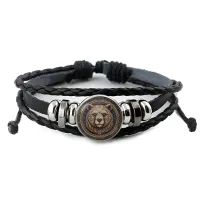 Кожаный браслет Бурый медведь BSK-1012