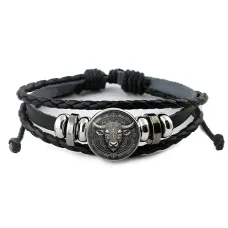 Кожаный браслет Бык BSK-1013