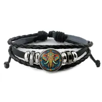 Кожаный браслет Яркий слон BSK-1021