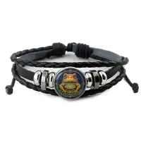 Кожаный браслет Лягушка BSK-1025
