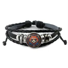 Кожаный браслет Малая панда BSK-1047