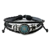 Кожаный браслет Мандала BSK-1059