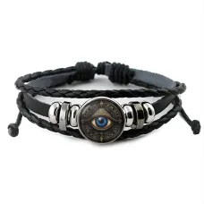 Кожаный браслет Всевидящий глаз BSK-1068
