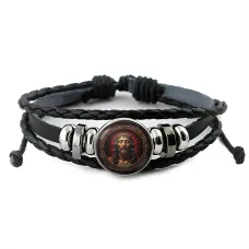 Кожаный браслет Иисус с терновым венцом BSK-1076