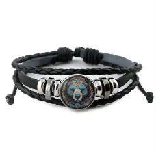 Кожаный браслет Этнический медведь BSK-1091