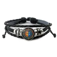 Кожаный браслет Солнце Инь-Ян BSK-1097