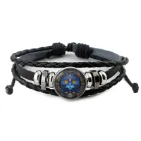 Кожаный браслет Голубая кошка BSK-1101