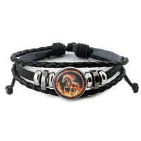Кожаный браслет Огненная лошадь BSK-1117