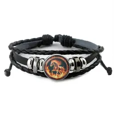 Кожаный браслет Огненная лошадь BSK-1117