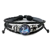 Кожаный браслет Звездный лебедь BSK-1139