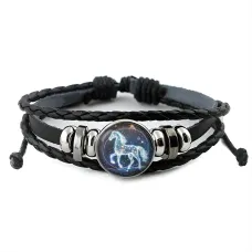 Кожаный браслет Звездная лошадь BSK-1142