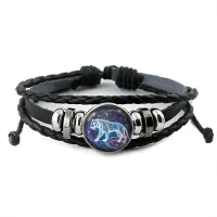 Кожаный браслет Звездный тигр BSK-1147