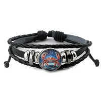 Кожаный браслет Рак BSK-1151